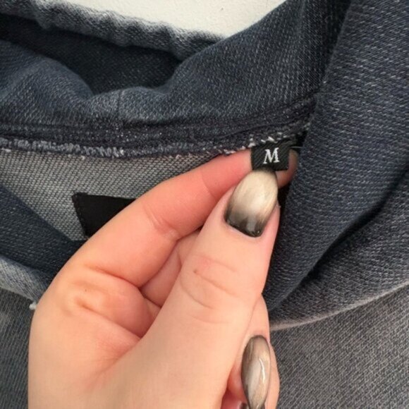 7 For All Mankind Dark Gray Hooded Jacket - Picture 6 of 8